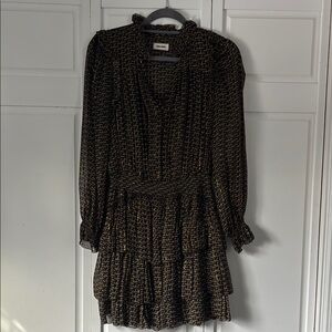 Zadig and Voltaire gold and black dress